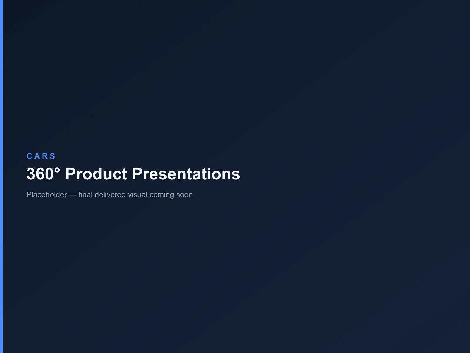Placeholder result image for 360° Product Presentations — Cars
