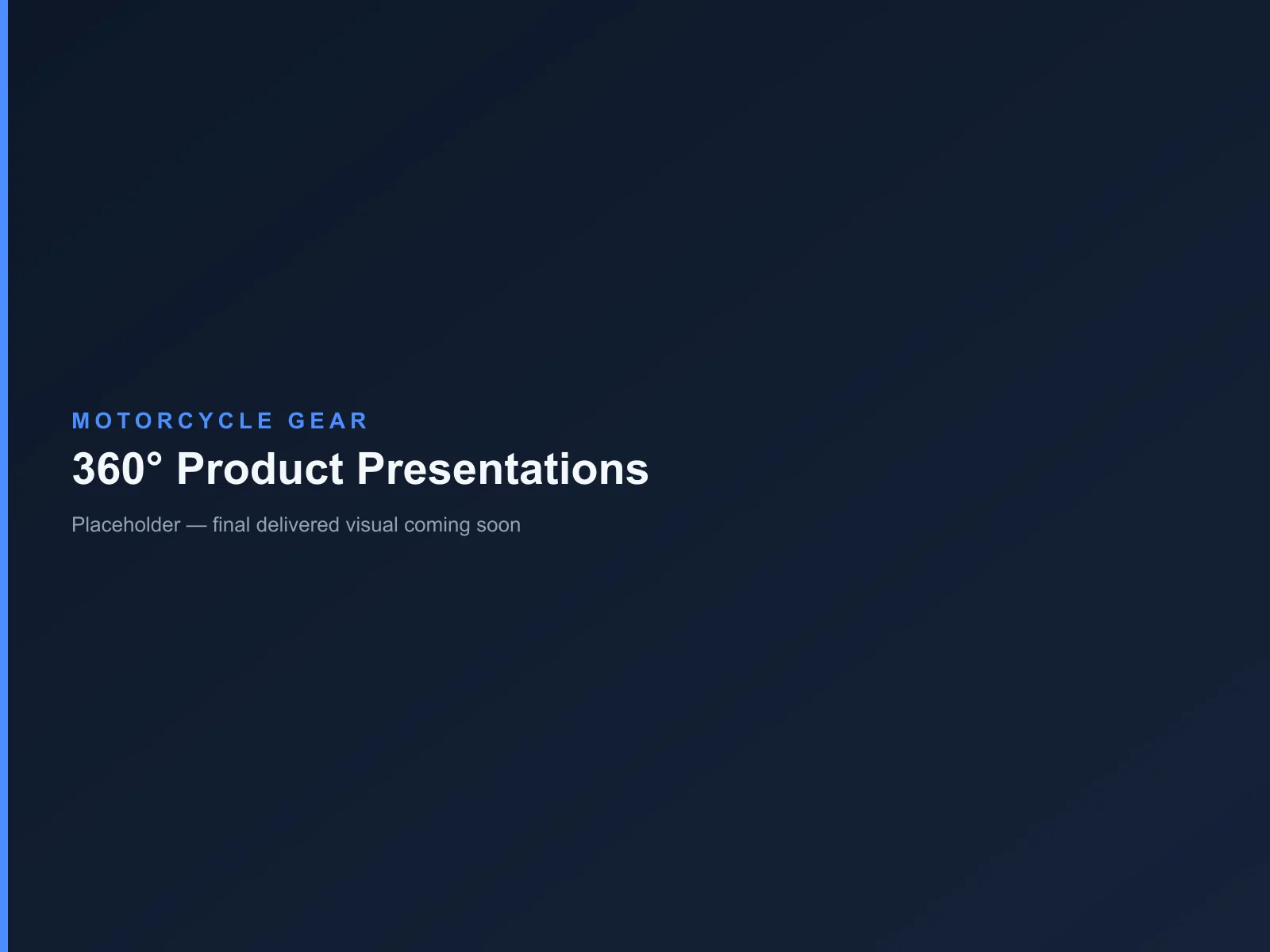 Platzhalterbild für das Ergebnis: 360° Product Presentations – Motorcycle Gear